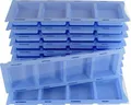 Produktbild: Medi-Inn Medikamentendispenser mit 4 Fächern, blau XL, 10 Stück, Tablettenbox für einen Tag, Pillenbox, Tagesdispenser