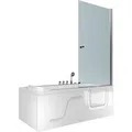 Produktbild: Acquavapore - Seniorendusche Kombi Duschkabine Whirlpool Seniorenwanne Mit Tür S17d-th-wp-l 150x75 Cm