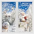 Produktbild: DERAYEE 8 Stück Weißer Weihnachtsfensterbilder（21x28cm) Selbstklebend Fensterdeko Weihnachtsmann Elch Schneeflocken Schneemann Weihnachtsbaumfür Weihnacht Fenster Tür Dekoration