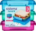 Produktbild: Sistema Lunch-Sandwich-Boxen | 450 ml | BPA-frei | 3 Stück