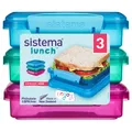 Produktbild: Brotdose Sandwichbox | 450 ml | stapelbare und luftdichte Lunchbox mit Deckel...