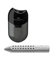 Produktbild: Faber-Castell 183500 Doppelspitzdose, Gehäusefarbe: schwarz/transparent (1 Spitzer + Dreieckradierer grau)