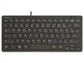 Produktbild: MediaRange kabelgebundene Kompakt-Tastatur mit 78 ultraflachen Tasten, deutsches QWERTZ Layout, PC Tastatur mit Plug&Play USB 2.0 Anschluss, spritzwassergeschützt, Farbe schwarz