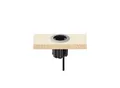 Produktbild: kalb Einbausteckdose 230V Tischsteckdose 54mm rund für Montage in und an Möbeln / Platten, mit EU-Stecker, inkl. farbiger Blenden