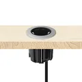 Produktbild: kalb Einbausteckdose 230VAC HUB Tischsteckdose rund für Arbeitsplatte Wand und Möbel mit EU-Schutzkontakt-Stecker Farbanpassung 54mm