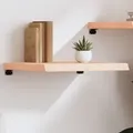 Produktbild: Wandregal 60x60x(2-6) Cm Massivholz Eiche Unbehandelt Vidaxl