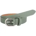 Produktbild: MIRROSI Ledergürtel Damen Herren Gürtel, Made in Italy, 3cm breit (Passt fast zu jeder Hosenschlaufe, aus Echtem Leder) grün|silberfarben 95cm