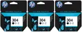 Produktbild: 3x Original HP 304 BK TINTE PATRONE 5020 5030 5032 5034 5052 5055