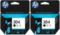 Produktbild: 2x Original HP 304 BK TINTE PATRONE 2620 2621 2622 2623 2634 3720 3720 3730 3732