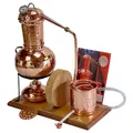 Produktbild: Copper Garden Aroma Destille Arabia 2 Liter I Tischdestille inkl. Spiritusbrenner, Aromasieb & Thermometer I Destillieranlage für Hydrolate & ätherische Öle I Für Einsteiger & Fortgeschrittene