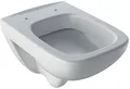 Produktbild: Geberit Tiefspül-WC Renova Nr. 1 Plan (wandhängend, aus Sanitärporzellan, Zulauf von hinten, Abgang waagrecht) 202150000