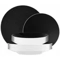 Produktbild: Seltmann Weiden Tafelservice, Schwarz, Keramik, Rund, 1x1x1 cm, Essen & Trinken, Geschirr, Geschirr-Sets, Tafelservice