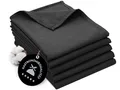 Produktbild: ZOLLNER 5er Set Geschirrtücher Baumwolle in 50x70 cm - super saugstarke und robuste Küchentücher - waschbar bis 60°C – in schwarz - Gastronomiequalität - Oeko Tex® Zertifiziert