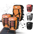 Produktbild: Red Loon Fahrrad Gepäckträgertasche Fahrradtasche Packtasche Pro Triple orange/schwarz - Fahrradtasche Gepäckträger - Fahrrad Doppeltasche + Fahrradrucksack - miteinander koppelbar - wasserdicht