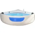 Produktbild: TroniTechnik® Whirlpool Badewanne Eckwhirlpool PAROS 135cm x 135cm, vormontiert, Acrylwanne 2 Pers., 12 Düsen, Sanitäracryl