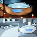 Produktbild: Tronitechnik® Eckbadewanne mit Whirlpool 135x135cm mit Sitz, Acrylwanne für Zwei Personen, Eck-Badewanne mit Armatur, freistehend und vormontiert, Indoor Whirlpoolbadewanne mit LED