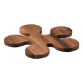 Produktbild: Continenta Topf- und Pfannen-Untersetzer aus Akazienholz in Klecks-Optik und Edel Qualität, Holz Topfunterlage, Größe: Ø 24 x 1,2 cm