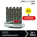 Produktbild: Mannol Universal MP2 Ester Mehrzweckfett Lithium 24x400 G inkl. Fettpresse
