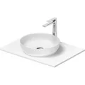 Produktbild: Duravit Sivida Waschtisch Set rund inklusive Konsole 680x500x123mm, 2680123200, Farbe: Waschtisch Innen: Weiß Seidenmatt, Außen: Weiß Seidenmatt; Konsole: Weiß