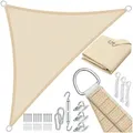 Produktbild: KESSER Sonnensegel, Sonnenschutz Windschutz HDPE Gewebe wasserabweisend & windabweisend Dreieck / 2.5x2.5x3.5m