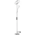 Produktbild: Tectake Deckenfluter Auralis Led  20 W  Inklusive Leselicht 7 W Dimmbar  Variable Farbtemperatur  31 50 x 31 50 x 188 cm Nickel Matt