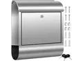 Produktbild: KESSER® XXL Briefkasten Edelstahl mit Zeitungsfach , gebürstet , 3x Schlüssel abschließbar , Pulverbeschichtet , Wandmontage , groß Front-Einwurf: DIN C4 = DIN A4 , inkl. Montagematerial