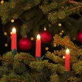 Produktbild: NARVA Lichterkette für Christbaum 30 Kerzen rot Beleuchtung warmweiß innen 17,4m