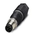 Produktbild: Phoenix Contact SACC M12 Rundsteckverbinder Stecker 4-polig Kabelmontage, Klemmanschluss IP65, IP67