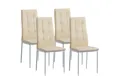 Produktbild: Albatros International Esszimmerstuhl Esszimmer Stühle 4 er Set RIMINI, Stuhl Stühle Esszimmerstühle, Küche (4er Set, Beige, Kunstleder Bezug), Küchenstuhl Küchenstühle Essstühle für den Esstisch Ess Stühle