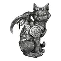 Produktbild: Brillibrum Design Figur Steampunk Katzenfigur Deko Firgur Mechanical Skulptur geflügelte Katze Zahnrad Dekoration Industrial Steam Punk Kunst Figur (Katze/Variante 9)