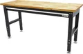 Produktbild: HBM höhenverstellbare Werkbank mit Massivholz-Arbeitsplatte und Schublade 152 cm
