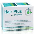 Produktbild: amitamin© Hair Plus Haar Vitamine | 60 Komplex Kapseln hochdosiert | Zink, Kupfer, Biotin, Selen, Folsäure plus 16 wichtige Nährstoffe | auch gegen erblichen Haarausfall | vegan | deutsche Herstellung