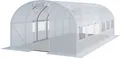 Produktbild: TOOLPORT Foliengewächshaus Gewächshaus 4x6m stabil & langlebig mit Fenster - reißfeste PE Plane 180g/m² weiß transparent
