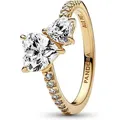 Produktbild: Pandora Fingerring Pandora Doppel-Herz Funkelnder Ring 161198C01 Damenring 56