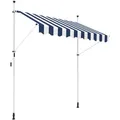 Produktbild: home trends Klemmmarkise Klemmmarkise Balkonmarkise ohne Bohren Sonnenschutz Höhenverstellbar blau 130 cm x 300 cm