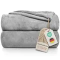 Produktbild: Gräfenstayn® Kuscheldecke flauschig & super weich - hochwertige Fleecedecke auch als Wohndecke, Tagesdecke, Sofadecke & Sommerdecke geeignet - Überwurf Decke Sofa & Couch (Grau, 150x130 cm)