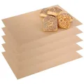 Produktbild: com-four® 5x Dauerbackfolie aus Teflon - wiederverwendbares Backpapier - backofengeeignet bis 260 °C - zuschneidbare Antihaft-Backofenfolie - spülmaschinengeeignet (5 Stück - Beige 46x32 cm)