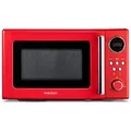 Produktbild: Medion LIFE MD 15000 Mikrowelle rot, 800 W, 5 Leistungsstufen & Auftaufunktion - Rot