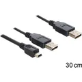 Produktbild: Delock 2 x USB-A - USB mini 5-pol (0.30 m, USB 2.0) (83178)