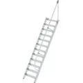 Produktbild: Günzburger Steigtechnik - Treppe 60° Stufenbreite 800 Mm 12 Stufen Aluminium Geriffelt - 600232