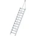 Produktbild: Alu-Treppe 60 Grad 12 Stufen B 800 mm lichte Höhe 2900 mm Ausladung 1891 mm,