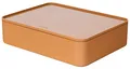 Produktbild: HAN Schubladenbox Allison SMART-ORGANIZER Utensilienbox mit Innenschale und Deckel/Serviertablett, stapelbar, Büro, Schreibtisch, Badezimmer, Küche, möbelschonende Gummifüße, 1110-83, caramel brown