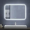 Produktbild: Mai&mai - Wandspiegel Badezimmer Spiegel Led 100x80cm Led Bad-spiegel Mit Touchschalter, Beschlagfrei Durch Antifog-schicht