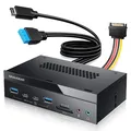 Produktbild: Frontpanel in 5,25 Zoll, 4x USB 3.2 Gen2 HUB 10Gbps, 2xA+2xC, Kartenleser, Audio