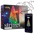 Produktbild: Twinkly Strings 600 LED RGB, LED-Lichterkette für Draußen und Drinnen, Smarte LED-Lichter, Kompatibel mit Alexa und Google Home, IP44, App-Steuerung, Schwarzes Kabel, 48m