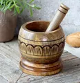 Produktbild: Mörser mit Stößel  100% Mango Holz Gewürzmörser von Chic Antique Ø13cm 61079200