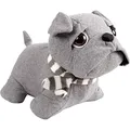 Produktbild: Türstopper (Silber) Mops/Bulldogge 25x20cm Türsack, Plüschdeko schwer (1000g) für innen, Fensterfeststeller, Kinderzimmer Deko