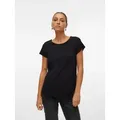 Produktbild: Vero Moda Blusenshirt VMBELLA SS TOP WVN GA NOOS Viskosemischung, abgerundeter Saum schwarz S (36)