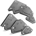 Produktbild: Poppstar Schweißmagnet (Schweißwinkel Haftkraft 2x 4 kg - 45/90/135°, 2x 11,3 kg - 30/45/60/75/90/135°, 2x 11,3 kg - 45/90/135°), 6er Set, grau