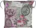 Produktbild: Sitzkissen Hocker Rom 0798 rosa-grau Blumen Landhaus 50x50x6 cm KETTtex